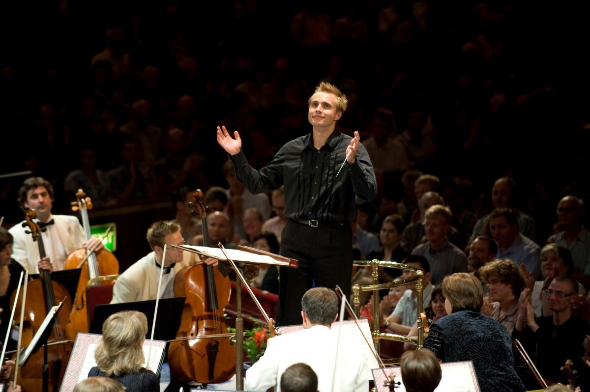 Conductor Vasily Petrenko conducts the Royal Philharmonic Orchestra.