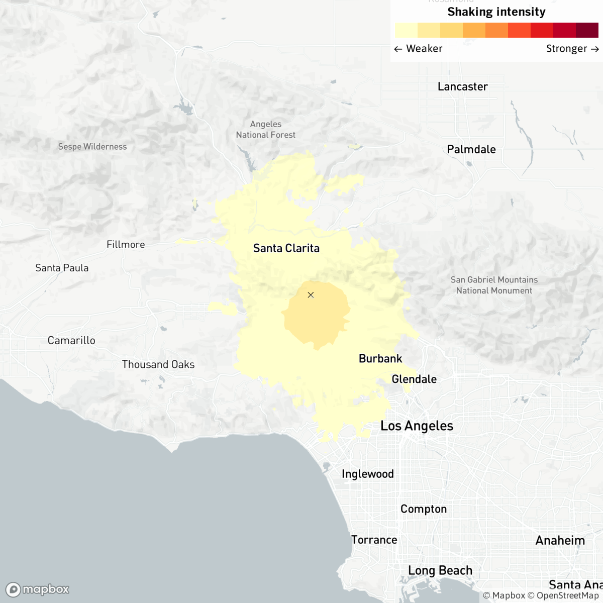 A magnitude 3.6 earthquake was reported Tuesday evening two miles from Granada Hills.