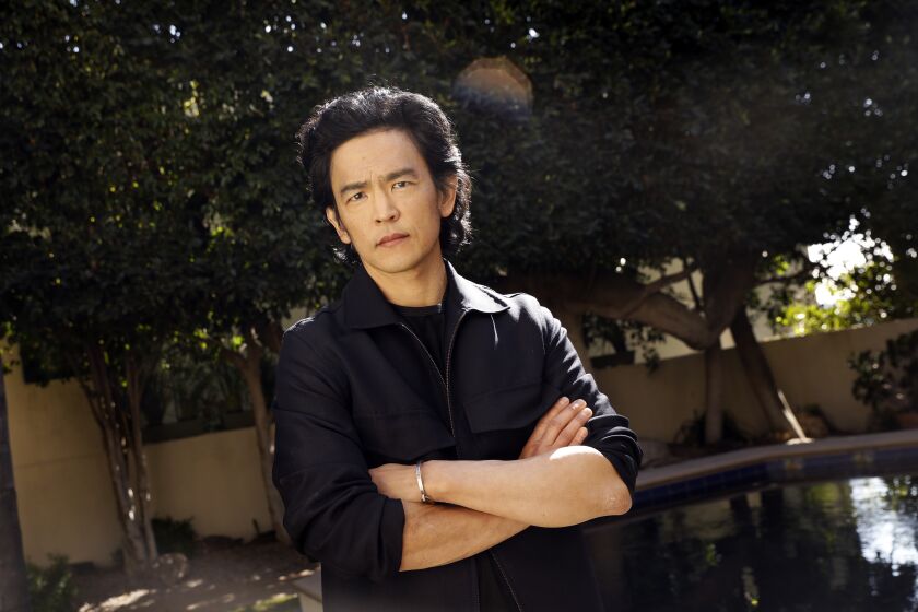 Los Angeles, California-Feb. 25, 2022-Actor and author John Cho has a new book soon to the release, a young adult novel about the riots. (Carolyn Cole / Los Angeles Times)