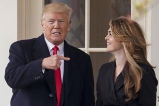 President Trump with Hope Hicks in 2018.