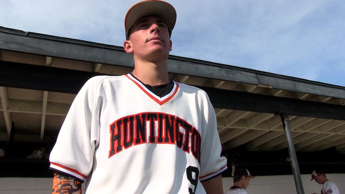 Hagen Danner is the ace of the Huntington Beach High pitching staff.