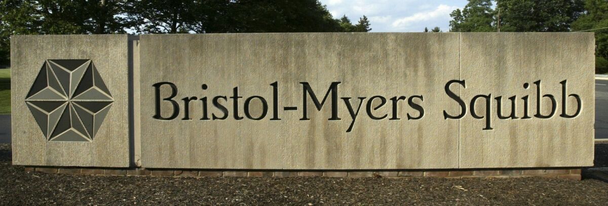  In this 2005 file photo, a sign stands in front of the Bristol-Myers Squibb Company's headquarters in Lawrence Township, N.J. 