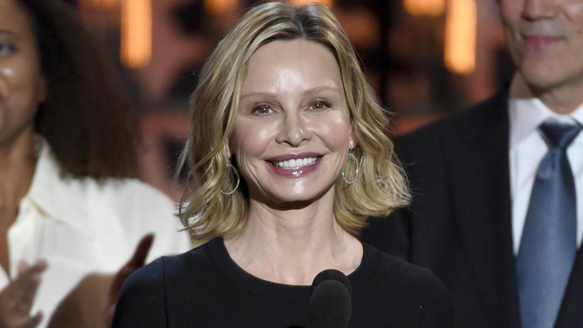 Calista Flockhart, shown at the TV Land Awards in Beverly Hills last month, will play Supergirl's boss in CBS' new series "Supergirl."