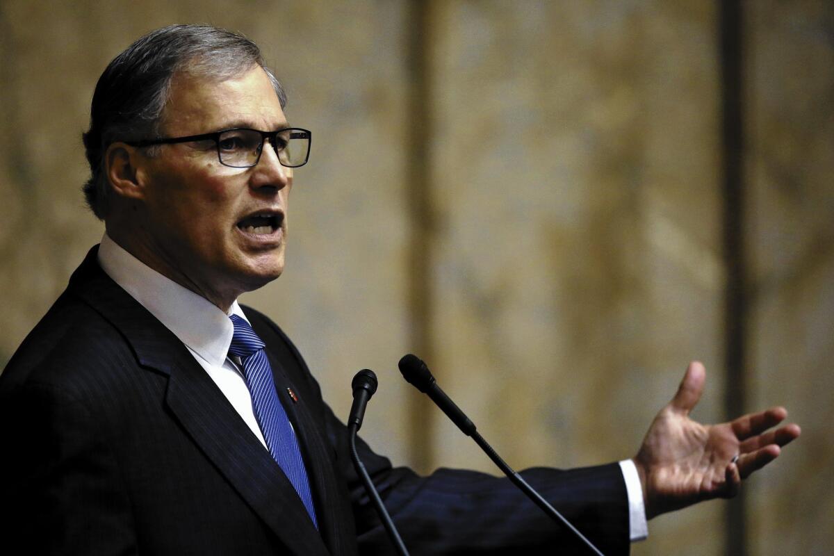 Washington Gov. Jay Inslee says he decided to declare a moratorium on the death penalty in his state to start a broader conversation on the issue.