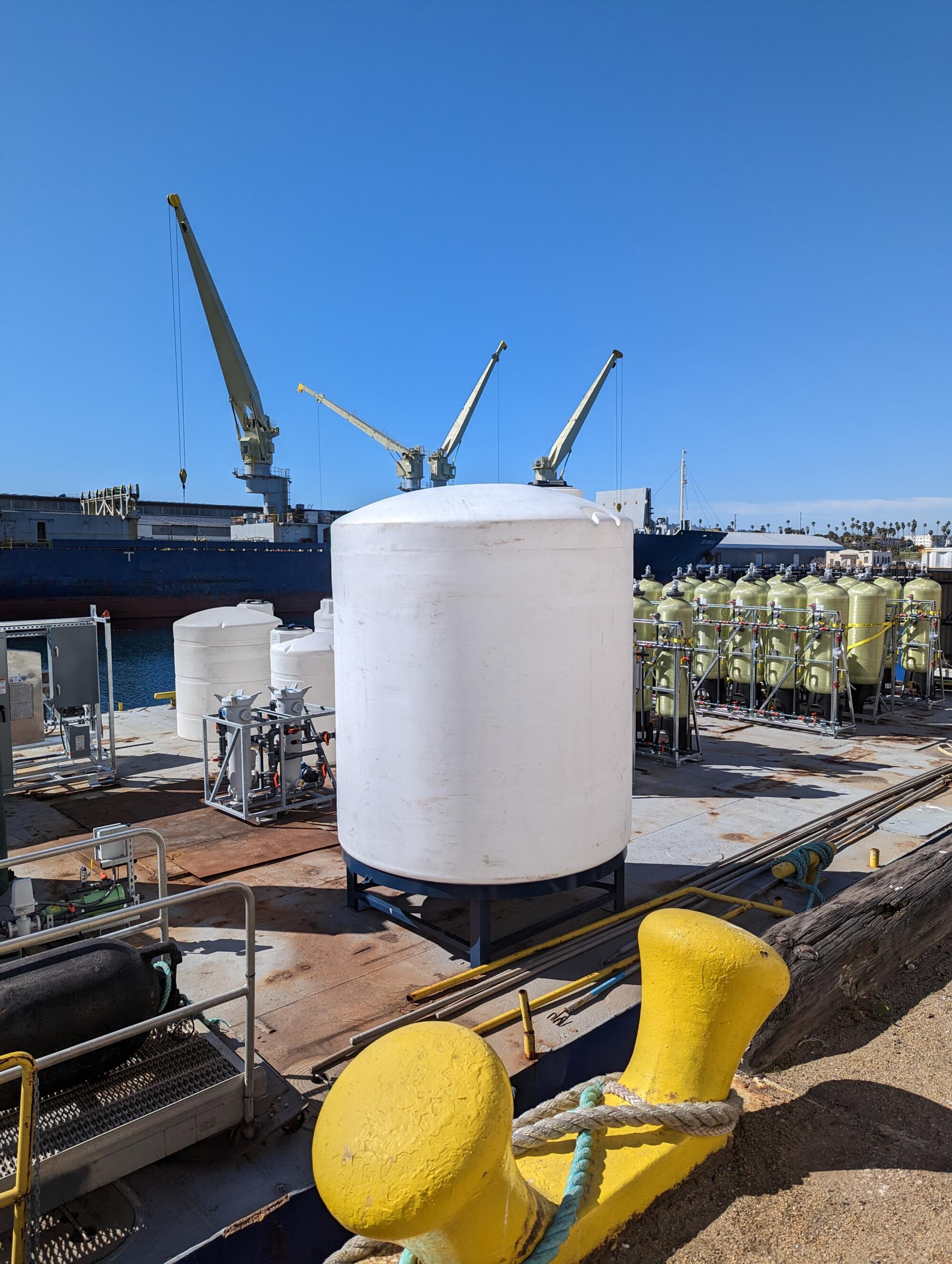 Equatic's facility in San Pedro works to remove CO2 from the atmosphere using the ocean.