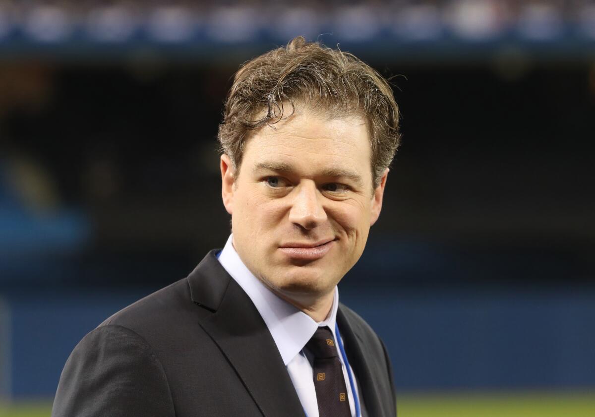Jonah Keri during batting practice before the start of the Toronto Blue Jays game in April 2017 in Toronto, Canada.