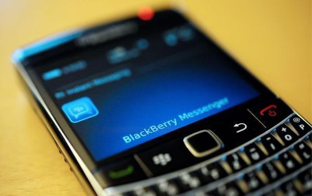 BlackBerry Messenger on a BlackBerry smartphone from Research In Motion.