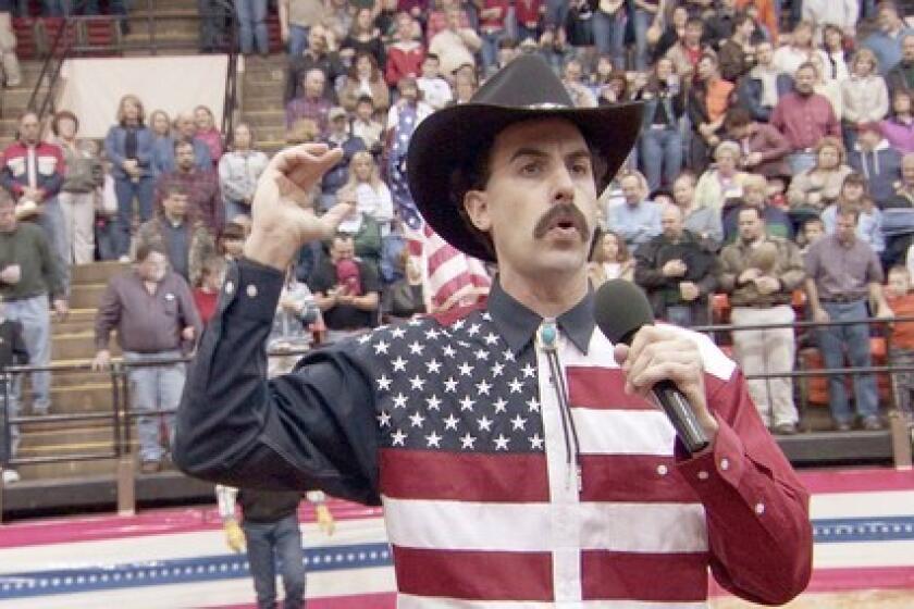 'Borat: Cultural Learnings of America for Make Benefit Glorious Nation of Kazakhstan' (2007) Rated R for pervasive strong crude and sexual content including graphic nudity, and language.