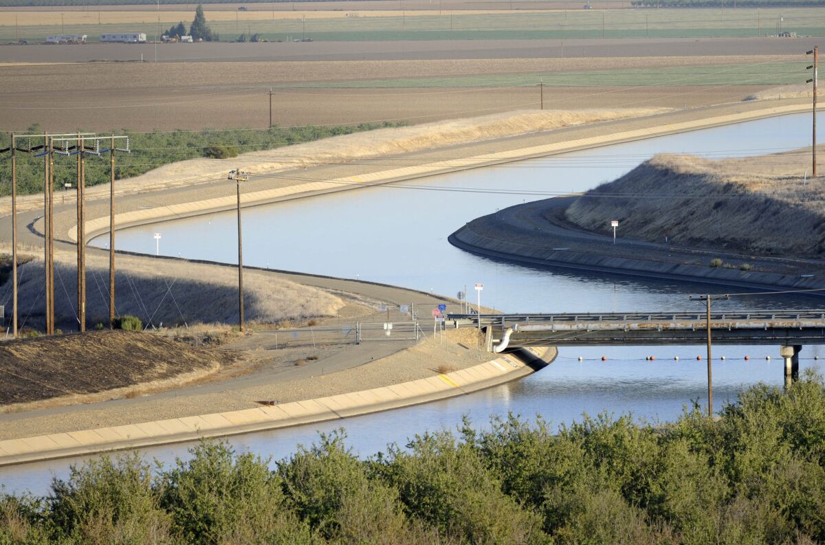 Westlands Water District canals in California's Central Valley, photographed in 2009.