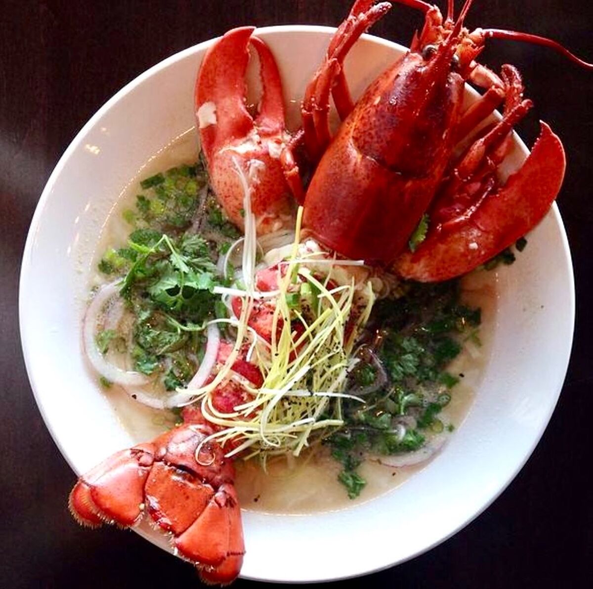 Lobster pho features a whole 1.5- to 2-pound lobster at Smokin' Hot Asian Kitchen in La Jolla.