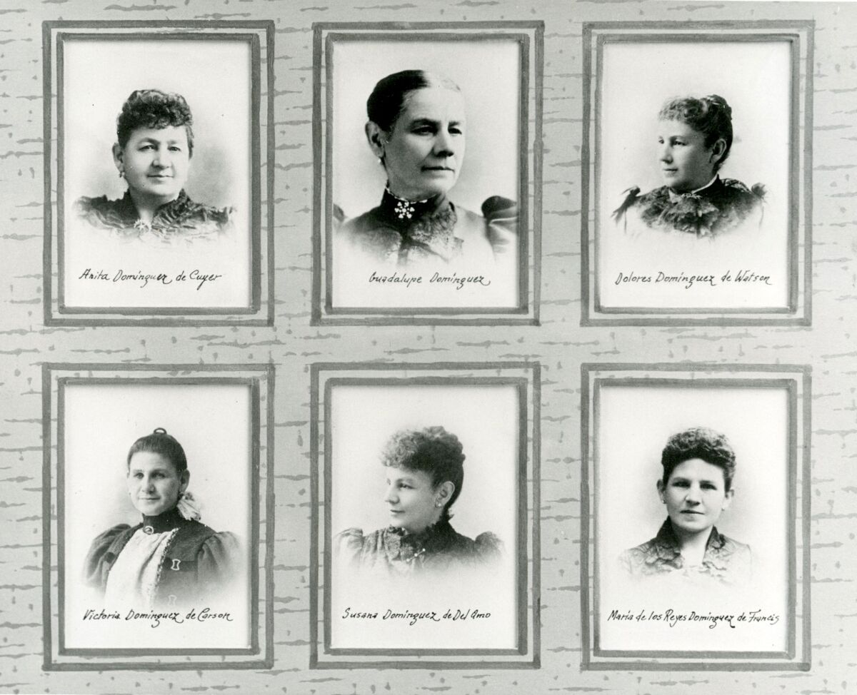 The six daughters of Manuel Dominguez and Maria Engracia Cota.