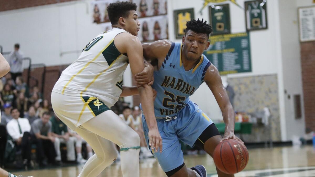 Marina High's Jakob Alamudun averaged 21.4 points, 8.6 rebounds and 2.5 assists per game as a junior.