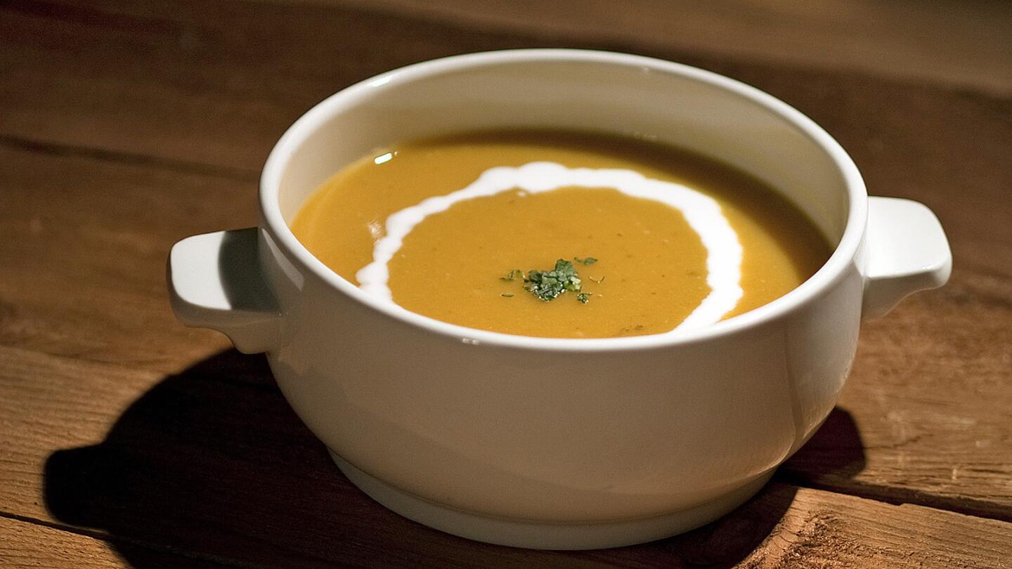Orange lentil soup