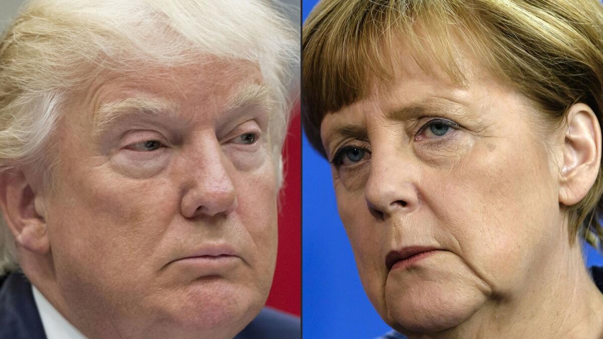 Donald Trump was raised amid wealth and glitz; Angela Merkel grew up in the gray world of Communist East Germany.