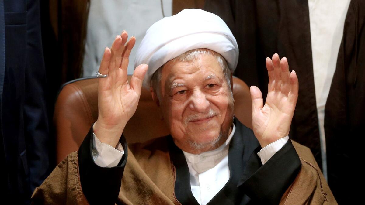 Former Iranian President Ali Akbar Hashemi Rafsanjani, shown in December 2015, was a powerful ally of moderate and reformist forces.