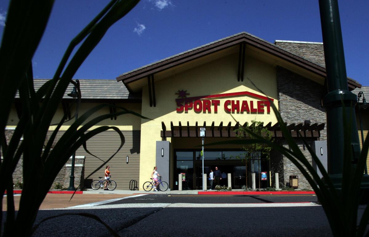Sport Chalet couldn't withstand pressures coming from larger sporting goods rivals, big-box discounters, online retailers and specialty high-end brands. Above, a store in La Canada Flintridge.