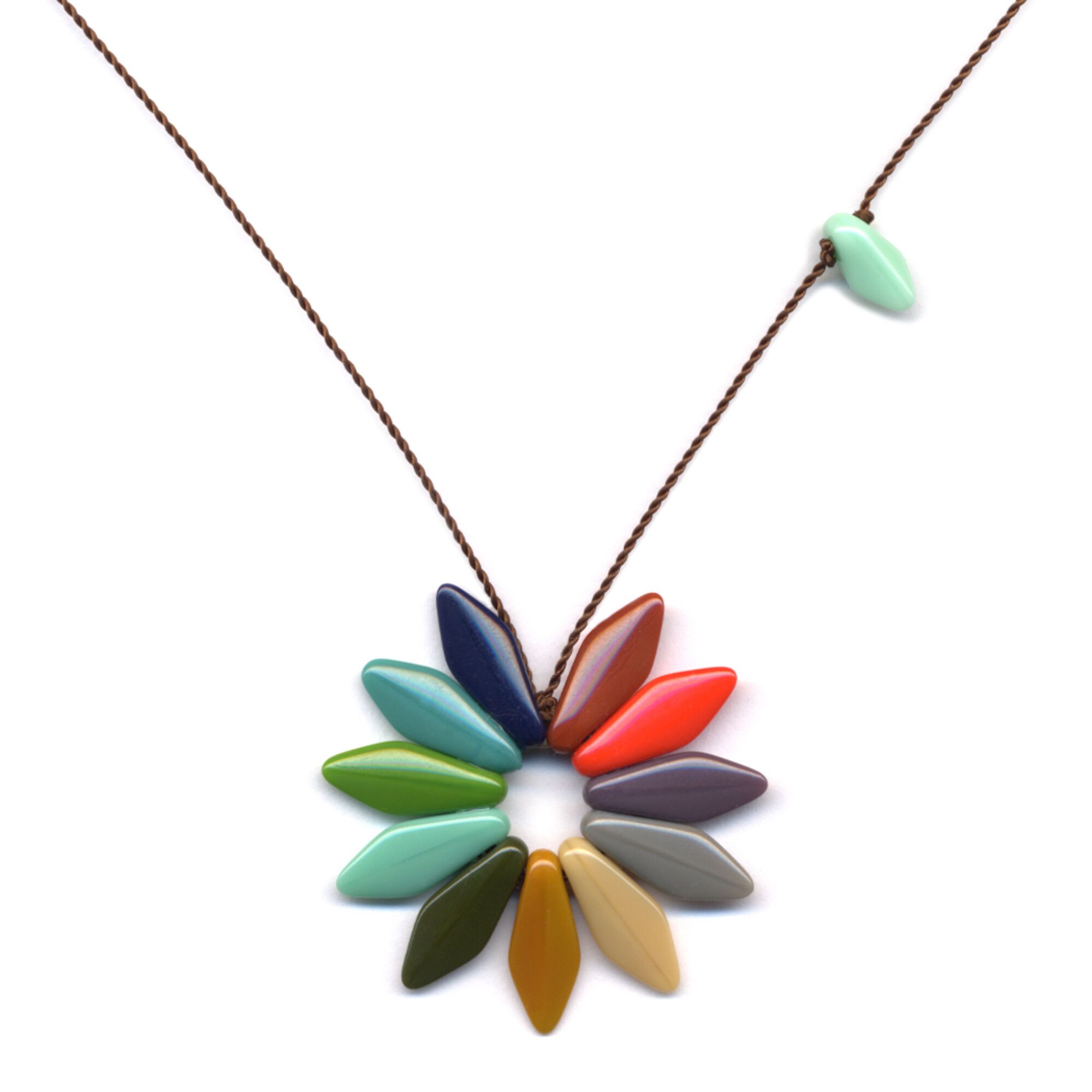 A colorful necklace.