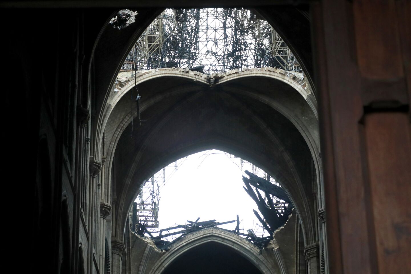 The fire at Notre Dame left a hole in the cathedral's dome.