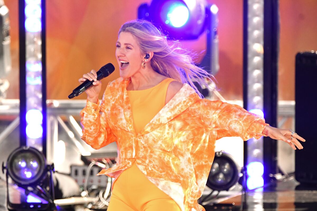 Singer Ellie Goulding in a 2019 performance. Goulding will be featured Saturday at the Palm Tree Music Festival.