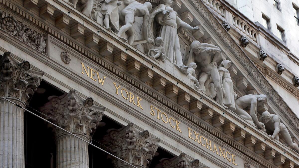 The facade of the New York Stock Exchange.