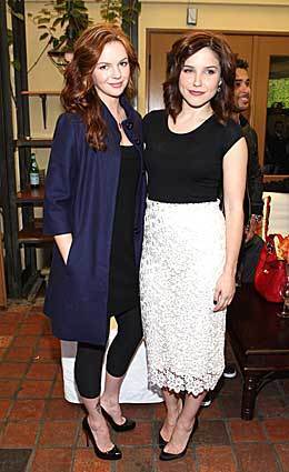 Amber Tamblyn, left, and Sophia Bush at the Coach luncheon.