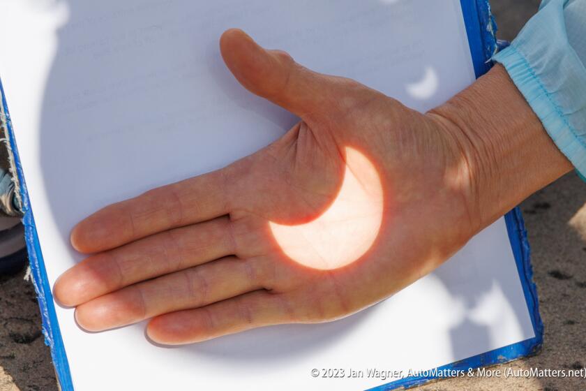 Image of the eclipse projected by a telescope.