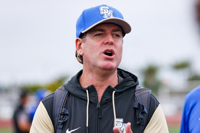 First-year Santa Margarita head coach Carson Palmer.