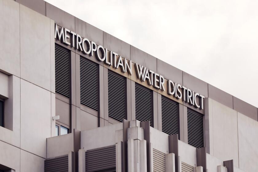Metropolitan Water District headquarters located at 700 Alameda Street in downtown Los Angeles. 