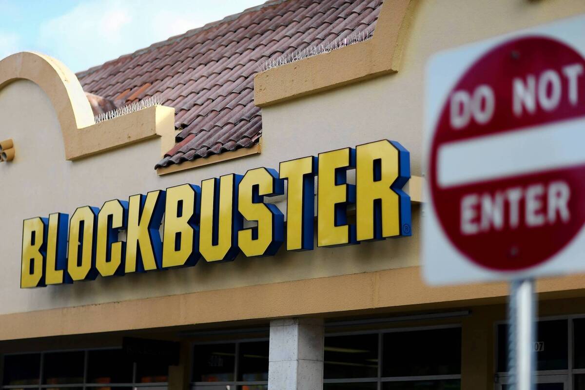 A Blockbuster video store is seen in Miami. Blockbuster announced today that it will close its 300 remaining U.S. stores by early January.