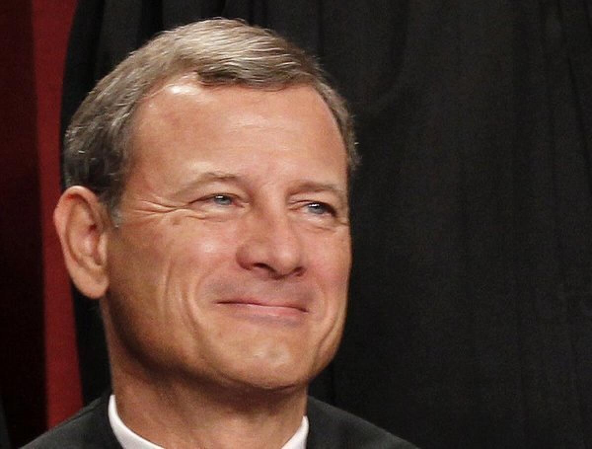 Chief Justice John G. Roberts Jr. raised the possibility of a federal law recognizing same-sex couples.