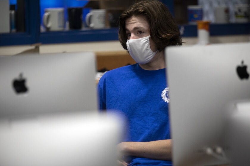 Senior Rick Hand, 18, is one of the remembrance project leads.
