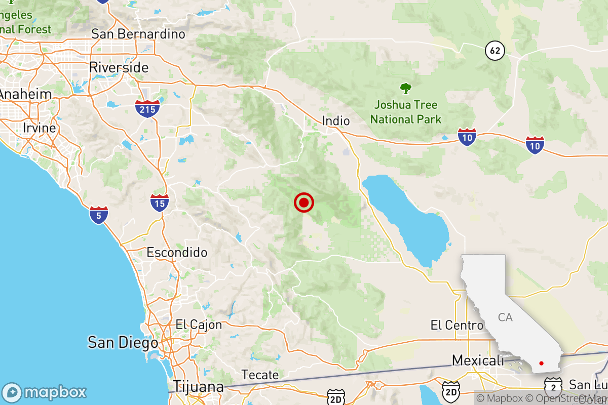 A magnitude 4.2 earthquake was reported early Saturday 14 miles from La Quinta, Calif.