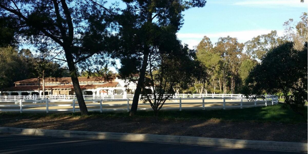 The equestrian center at Fairbanks Ranch Estates.