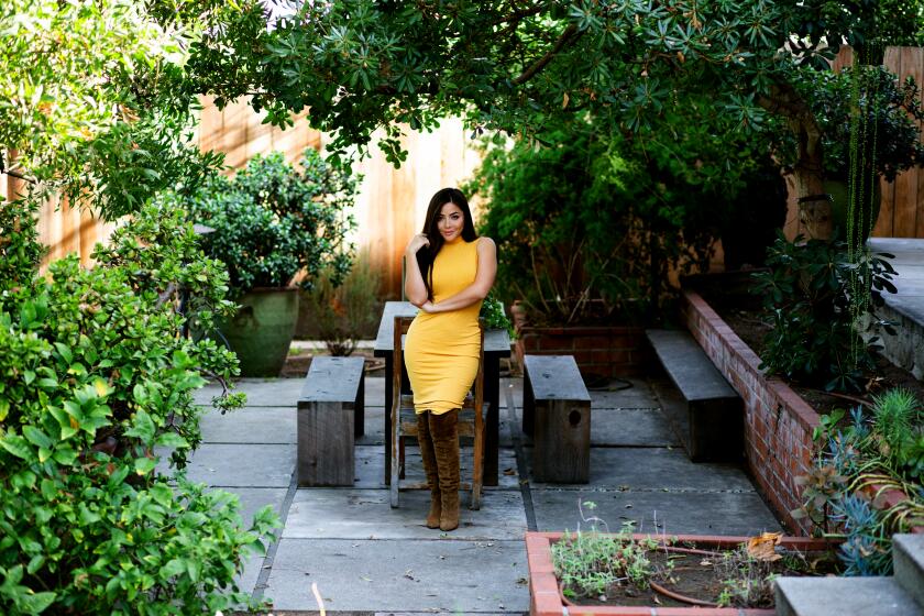 ‘Narcos: Mexico’ actress Teresa Ruiz finds inspiration in her garden. The co-star of Netflix’s gritty cartel drama likes to spend her mornings in a leafy haven that reminds Ruiz of her parents’ garden in Mexico. Photograohed on Jan. 28, 2020. (Jesse Goddard / For The Times)