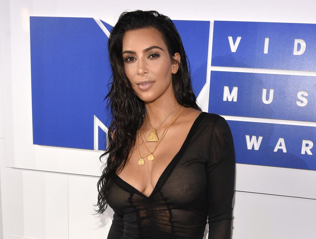 Kim Kardashian West arrives at the MTV Video Music Awards in New York in August.
