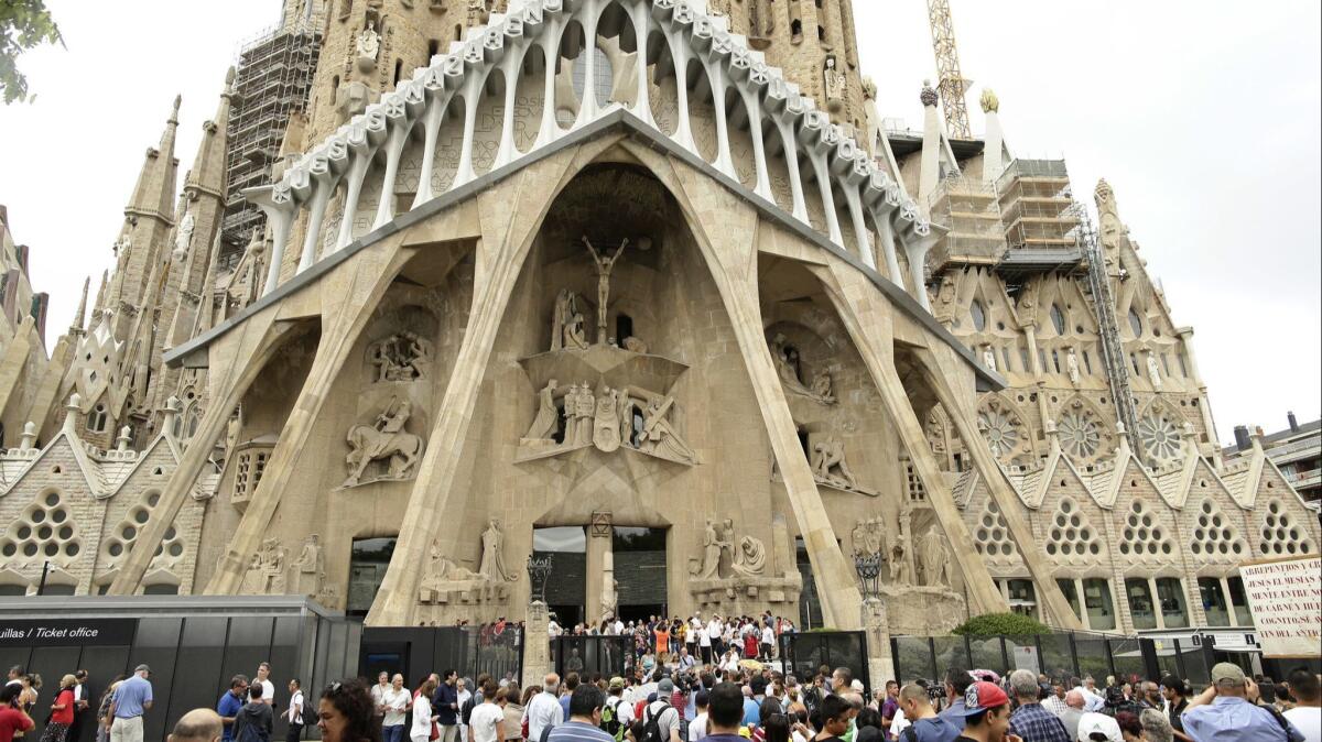 La Sagrada Familia designed by architect Antoni Gaudí. Its target date for completion is 2028.