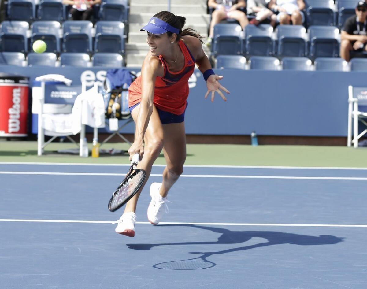 Ana Ivanovic advanced to the second round at the U.S. Open on Tuesday.