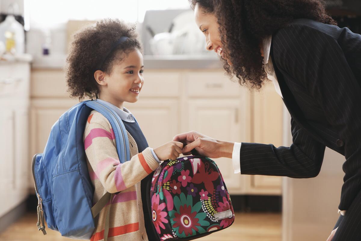 Preparing backpacks and lunches the night before can make your school mornings less stressful.