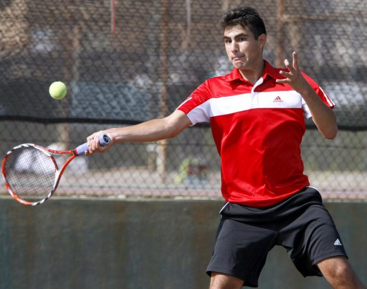 Glendale High's Arin Mesherkhani and the Nitros defeated Crescenta Valley on Tuesday.