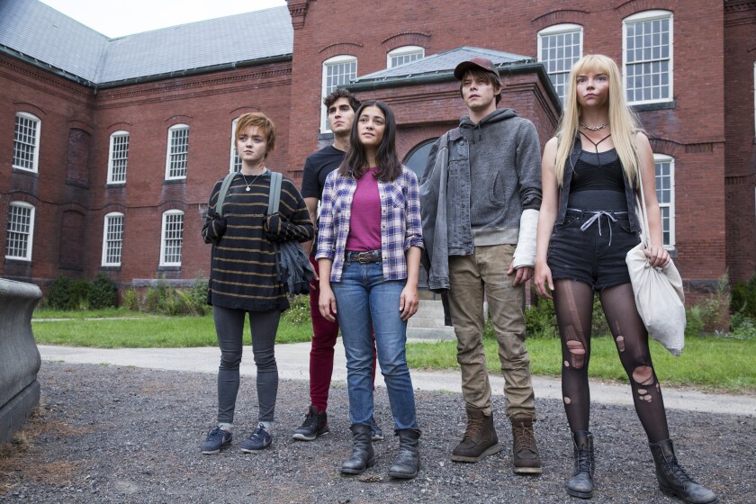 Maisie Williams, left, Henry Zaga, Blu Hunt, Charlie Heaton and Anya Taylor-Joy in “The New Mutants.”
