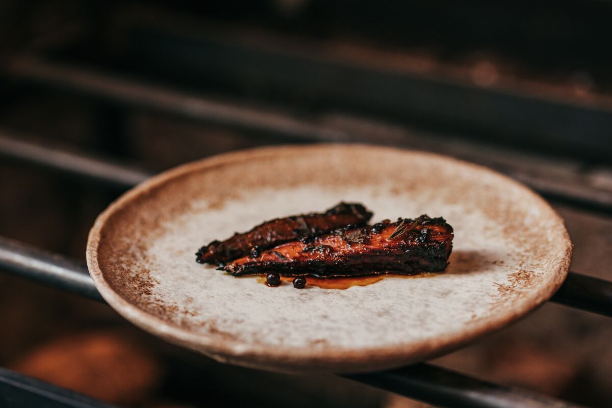 BBQ carrot at chef Chris Bleidorn's Birdsong restaurant in San Francisco.