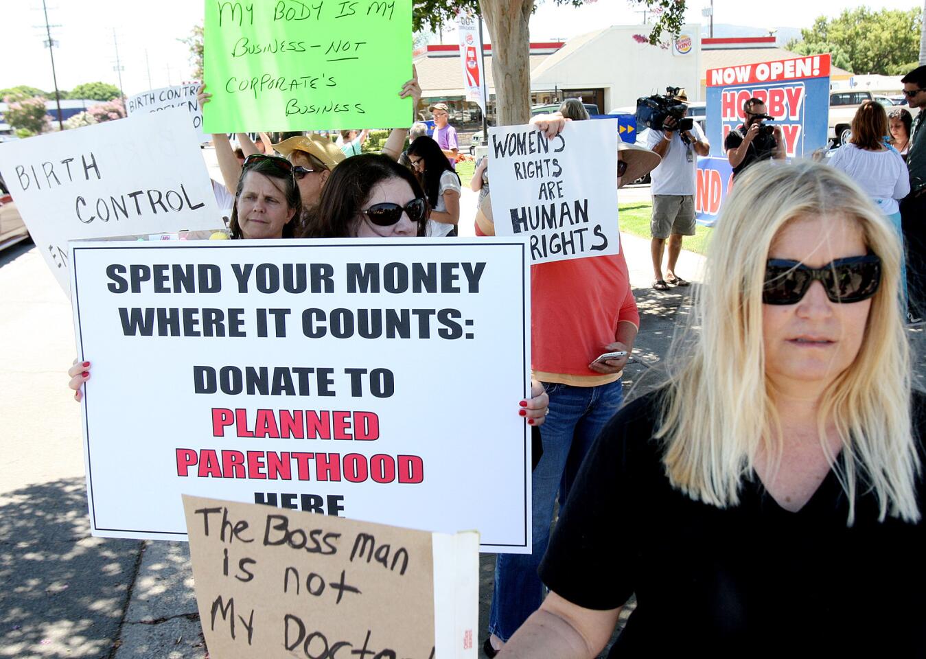 Photo Gallery: Hobby Lobby protest at Burbank store's grand opening