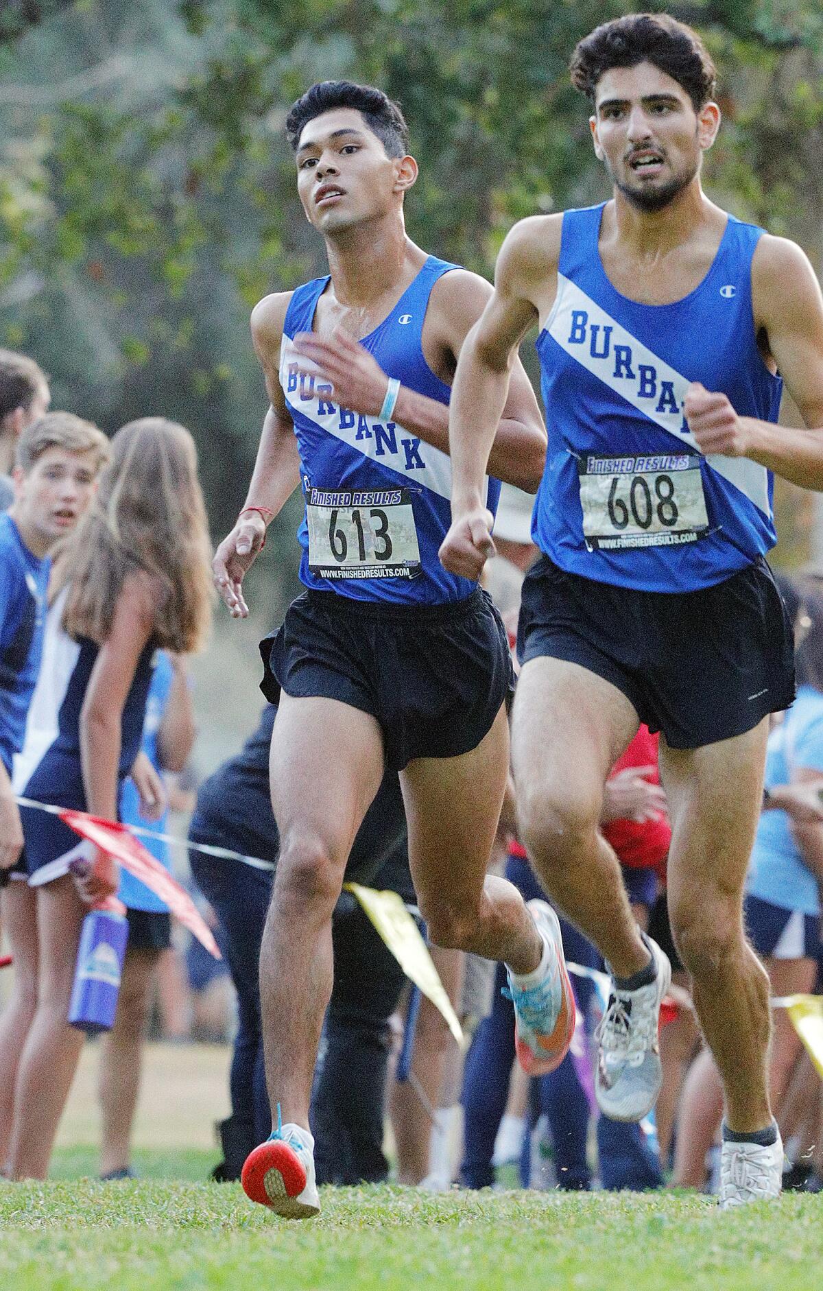 The Burbank High boys' cross-country team took part in the CIF Southern Section Division I prelims Friday in Riverside.
