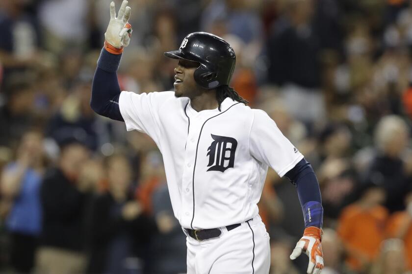 “I think I’ve always been able to affect a clubhouse in a positive manner," says Cameron Maybin, who was acquired by the Angels from the Tigers. "I think it’ll carry over.”