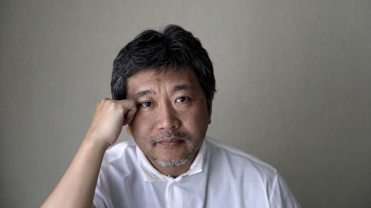 Director Hirokazu Kore-eda, who has a new movie coming out: "Shoplifters," about a family of small-time crooks that take in a child they find on the street, is photographed at the London Hotel in West Hollywood.