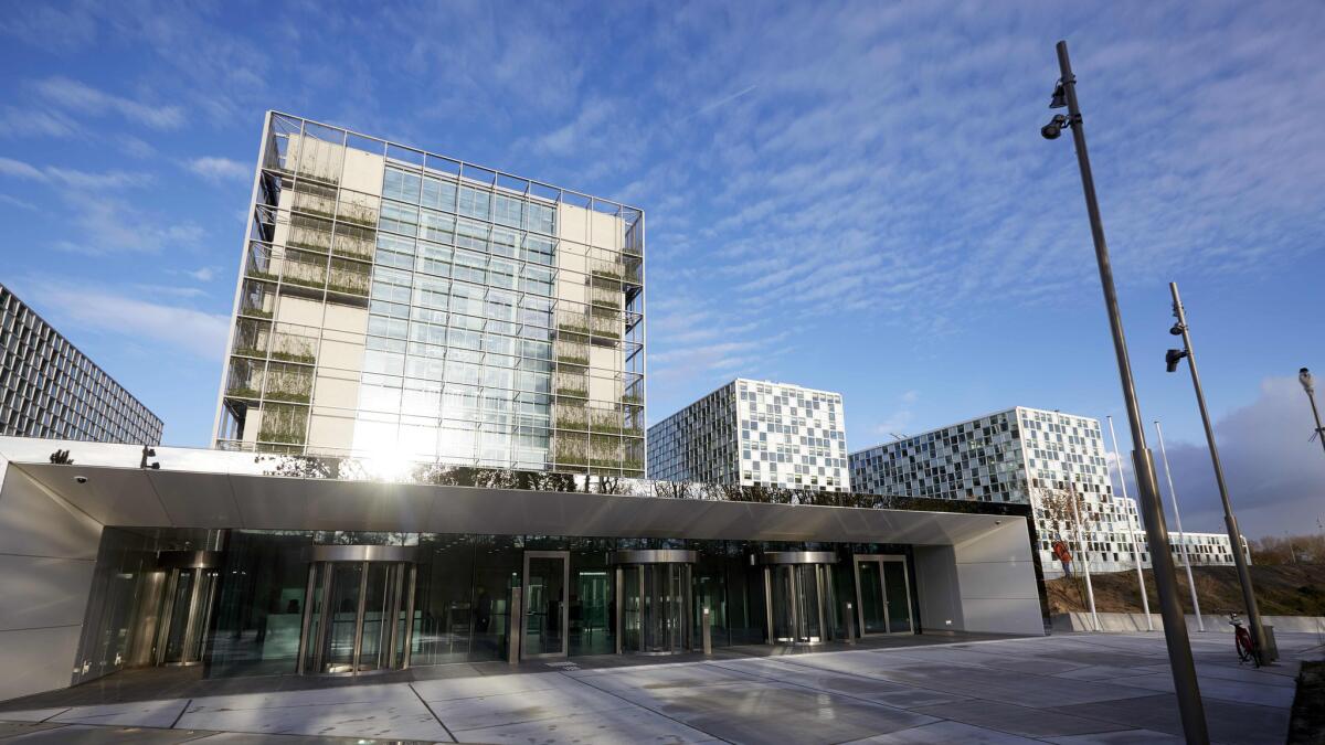 The International Criminal Court at The Hague.