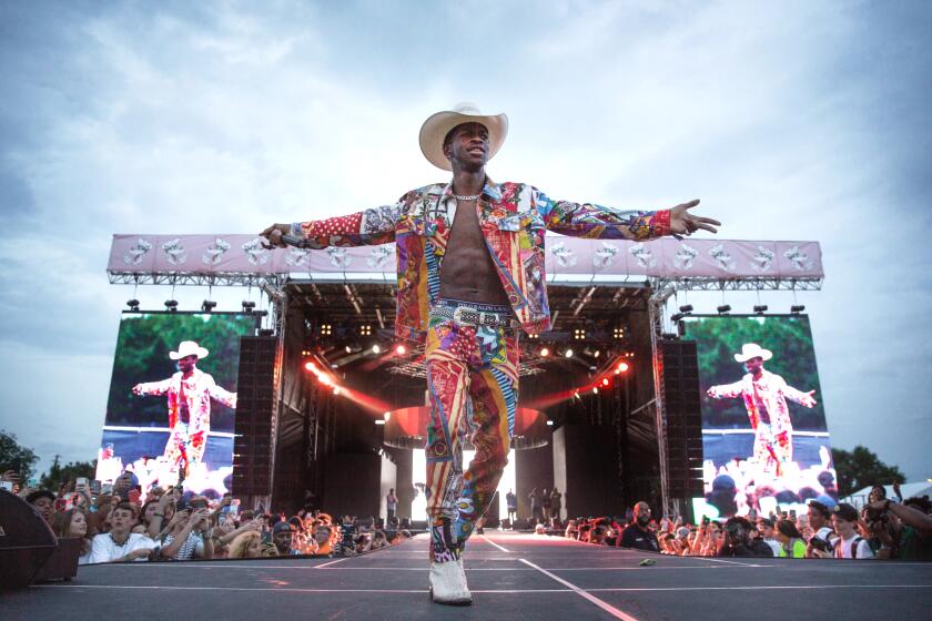 DALLAS, TEXAS - MAY 03: Rapper Lil Nas X performs onstage during JMBLYA at Fair Park on May 03, 2019 in Dallas, Texas. (Photo by Rick Kern/WireImage)