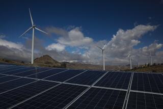 Kern County, CA - March 23: LADWP's Pine Tree Wind Farm and Solar Power Plant in the Tehachapi Mountains Tehachapi Mountains on Tuesday, March 23, 2021 in Kern County, CA.(Irfan Khan / Los Angeles Times)