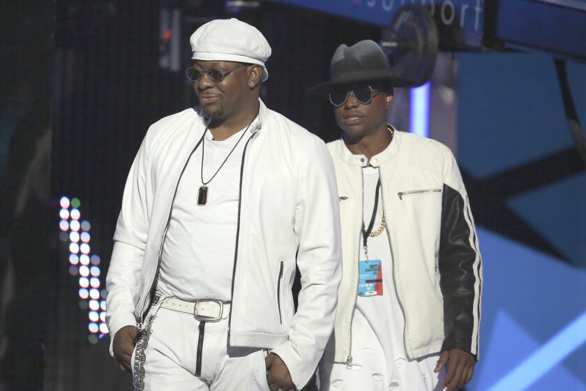 FILE - Bobby Brown, left, and Bobby Brown Jr. appear at the BET Awards in Los Angeles on June 26, 2016. Brown was found dead at a Los Angeles home. He was 28. Los Angeles Police told The Los Angles Times officers were responding to a medical emergency at an Encino home when they found Bobby Brown Jr.’s body around 1:50 p.m. on Wednesday, Nov. 18, 2020. (Photo by Matt Sayles/Invision/AP, File)