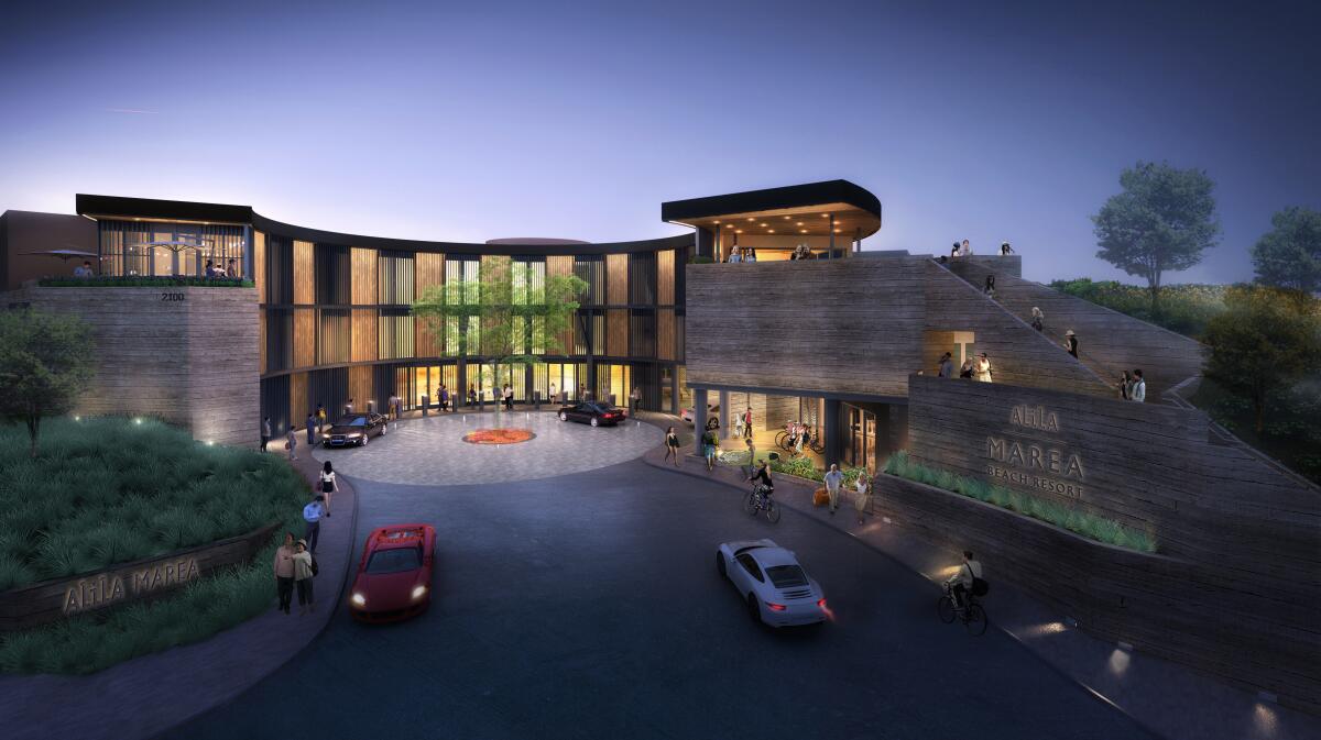 An artist's rendering of the Alila Marea Beach Resort in Encinitas